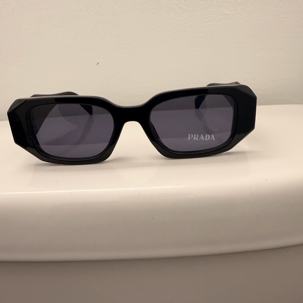 Prada Black Geometric Sunglasses